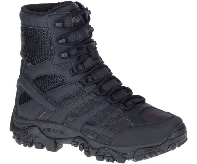 Buty Merrell Moab 2 8" Tactical Wasserdicht Wide Width - Buty Robocze Męskie Merrell - Czarne [TPKOW